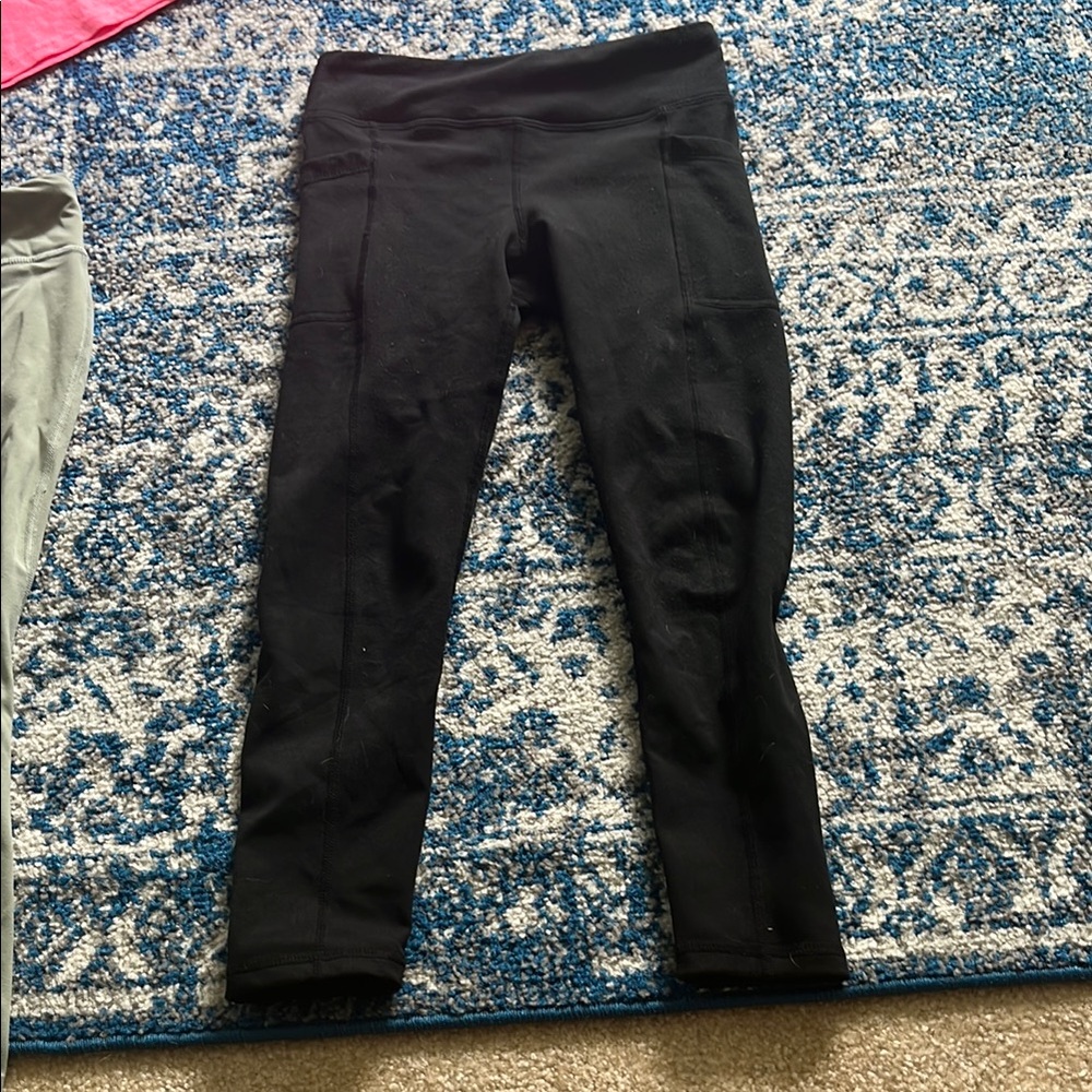 Yogalicious Black Leggings with Wide Waistband and Stretchy Fit